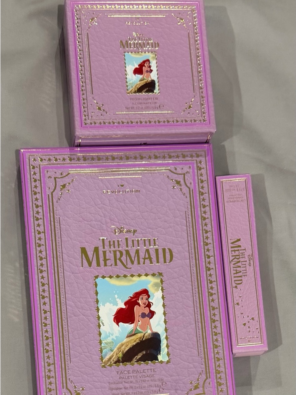 Makeup Revolution The Little Mermaid Pink and Gold Face Palette Set